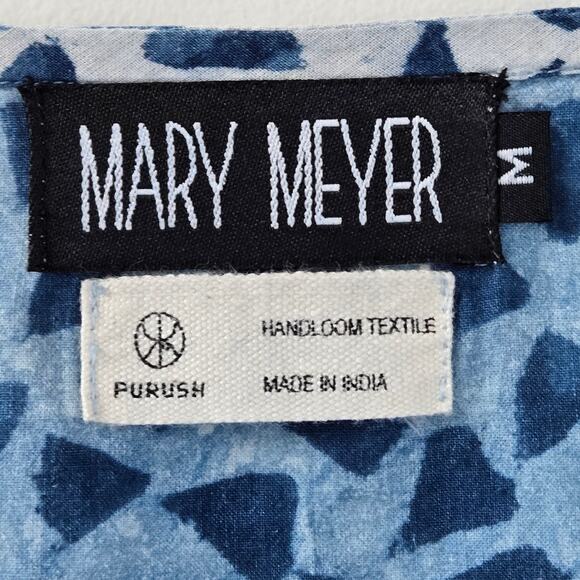 Mary Meyer Batik Block Print Short Sleeve Crop Top Womens Medium EUC India - Picture 3 of 7